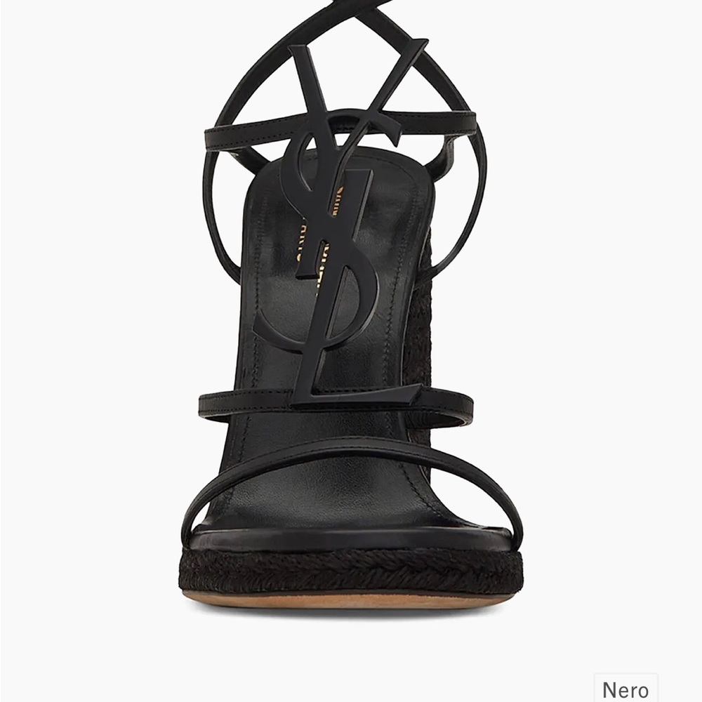 Yves Saint Laurent Black Sandals Elegant Design